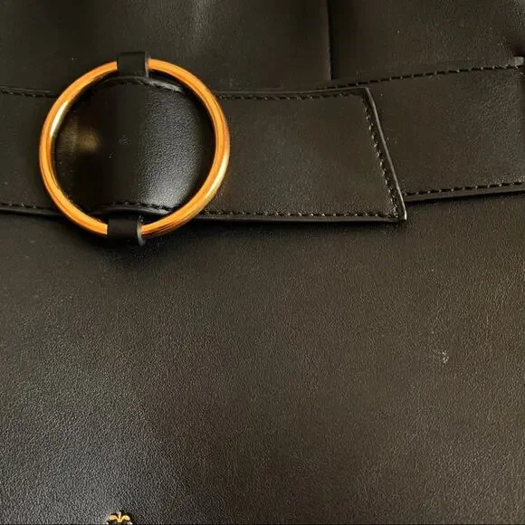 Nanette Lepore Purse Handbag McKenna Black Shouter Tote Handbag Bag - Picture 10 of 13